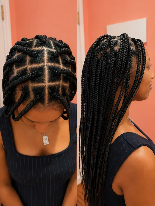 Box Braids a domicilio en Bilbao — Olon trenzas africanas